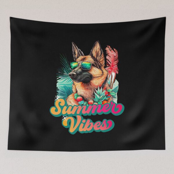 Item preview, German Shepherd Summer Vibes designed and sold by GO SHIRT-TEE.
