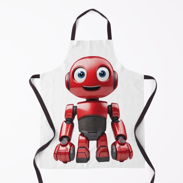 Item preview, Happy Red Robot - Funny Smiling Robot Design - Art and Fashion designed and sold by Mementium.