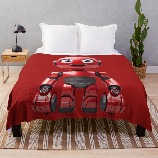 Item preview, Happy Red Robot - Funny Smiling Robot Design - Art and Fashion designed and sold by Mementium.