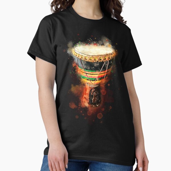 Item preview, The Beat - Djembe African Drum In Colorful Watercolor  designed and sold by Andreea Eva Herczegh.