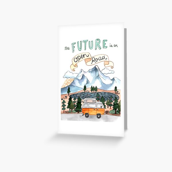 The Future is an Open Road Greeting Card