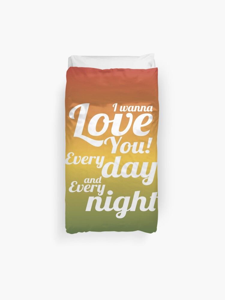 Bob Marley Song Lettering Duvet Cover By Raizcolthes Redbubble