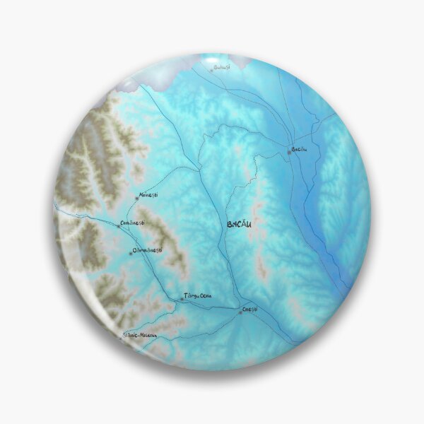 Item preview, Bacău County Map, România designed and sold by maptheclouds.