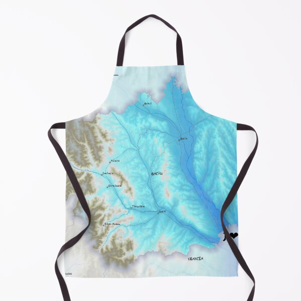 Item preview, Bacău County Map, România designed and sold by maptheclouds.