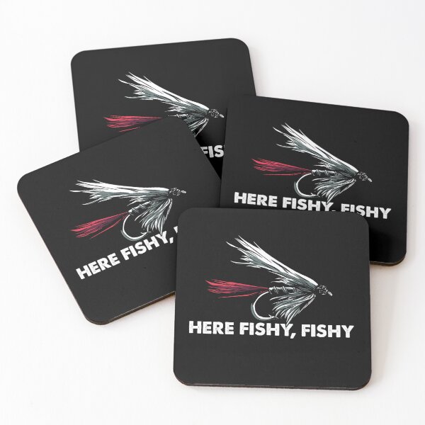 Item preview, Here Fishy Fishy Fly Fishing Angler Angling designed and sold by Pubi.
