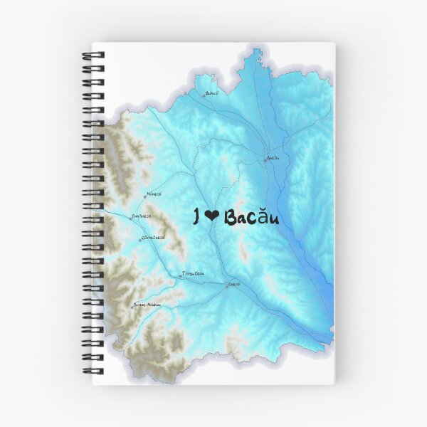Item preview, Bacău County Map, România 2 designed and sold by maptheclouds.