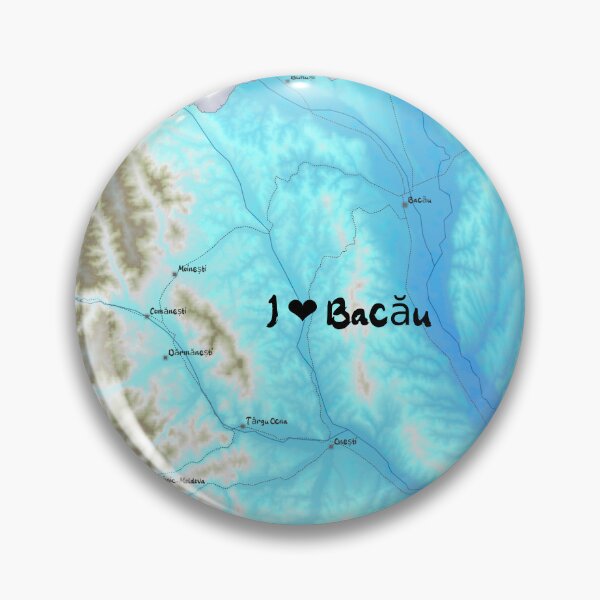 Item preview, Bacău County Map, România 2 designed and sold by maptheclouds.