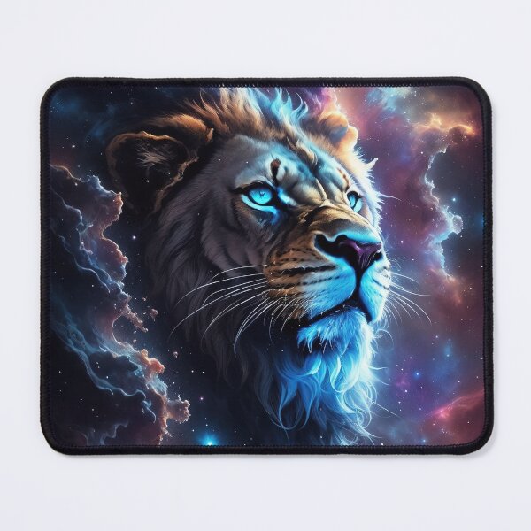 Item preview, Celestial Majesty: Digital Artwork of a Lion in a Space Nebula designed and sold by Biskit222.