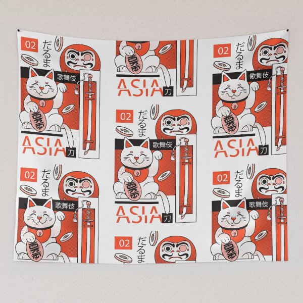 Item preview, Asian Style Cat Poster designed and sold by HaloedAngel.