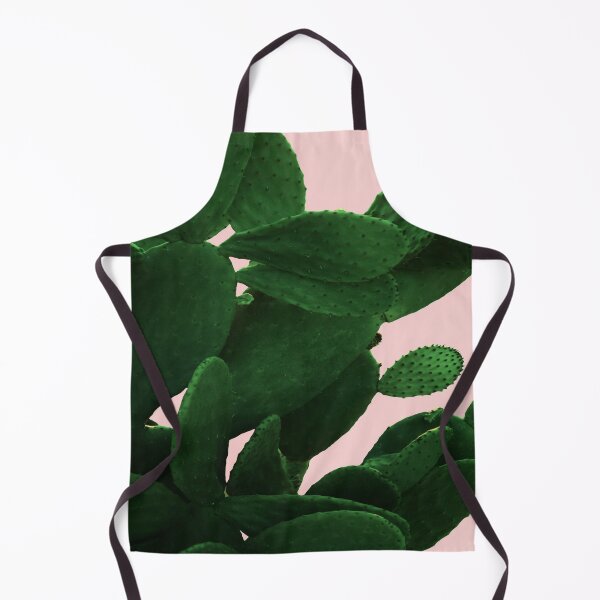 Item preview, Green cactus prickly pear on pink background designed and sold by by-jwp.