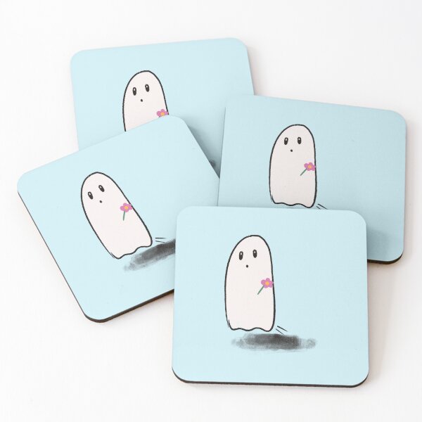 Item preview, ghost holding flower designed and sold by mariannamorais.