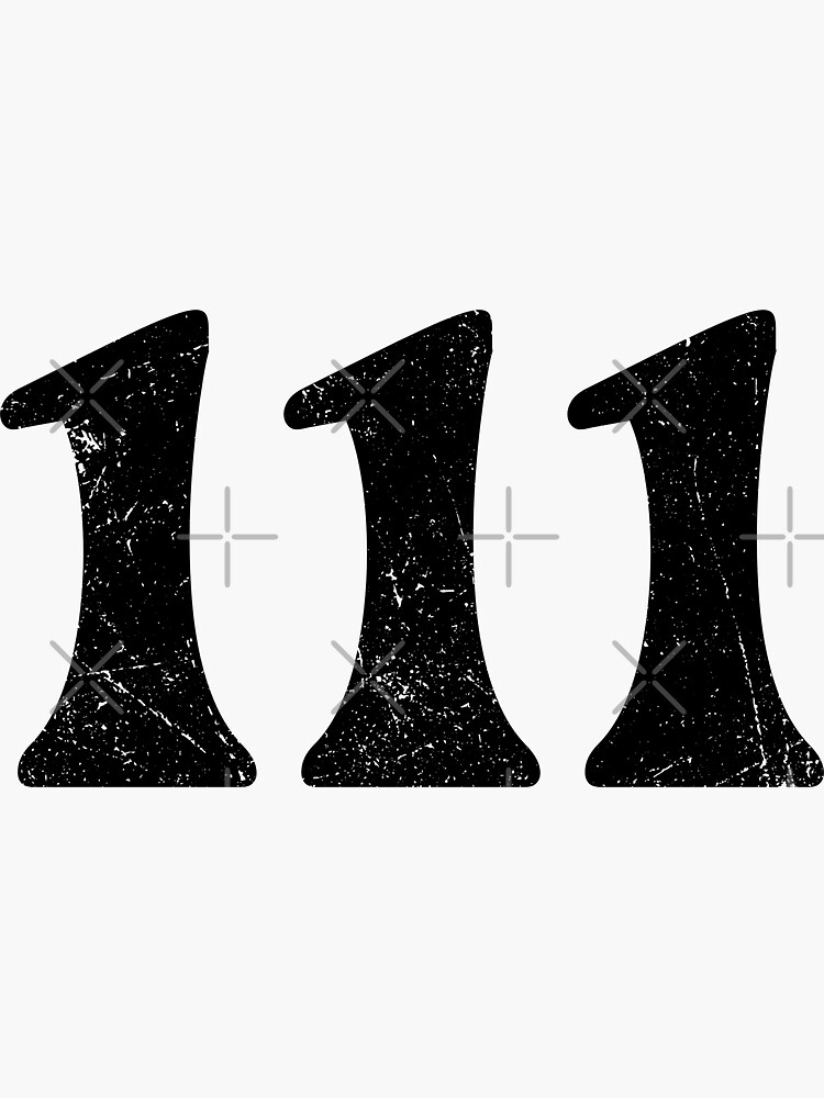 111 Angel Number Vinyl Decal - Intuition Alignment Numerology