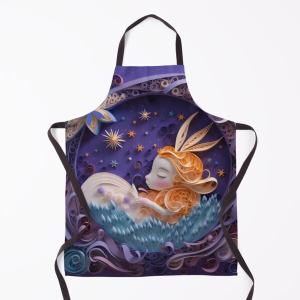 Item preview, 3D illustration of a beautiful fairy tale mermaid on a purple background designed and sold by aiphotosart.