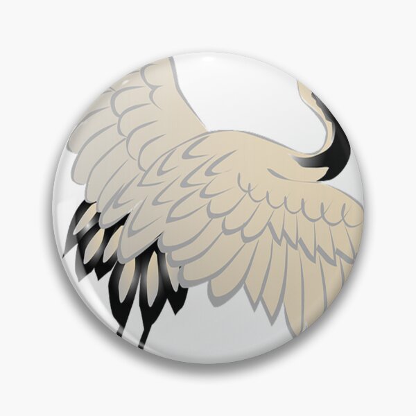 Item preview, black headed white crane flaps wings weakly designed and sold by UllrichEff45.