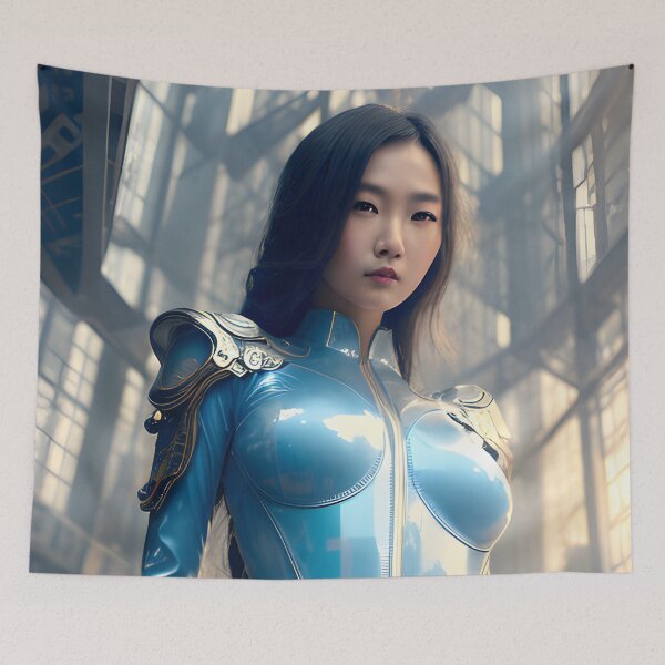 Item preview, Lovely Asian Cyberpunk Portrait - Cool Art designed and sold by joejiing.