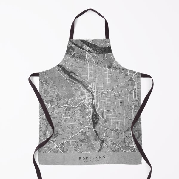 Item preview, Map of Portland (OR, USA) in gray vintage style designed and sold by blursbyai.