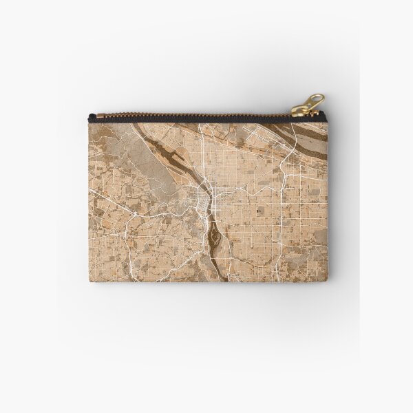 Item preview, Map of Portland (OR, USA) in sepia vintage style designed and sold by blursbyai.