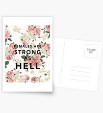 Females are Strong As Hell Postcards