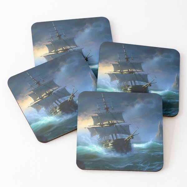 Item preview, An Ancient Galleon in a stormy sea designed and sold by AM FineArtPrints.