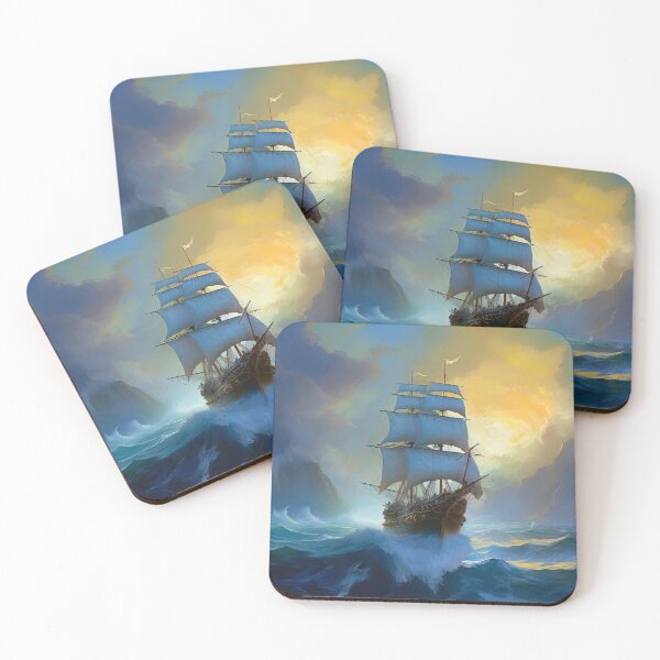 Item preview, An Ancient Galleon in a stormy sea designed and sold by AM FineArtPrints.