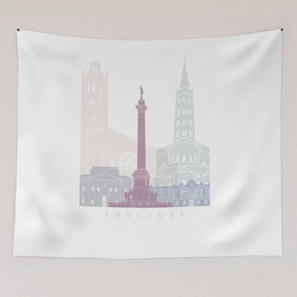 Item preview, TOULOUSE SKYLINE POSTER PASTEL designed and sold by paulrommer.