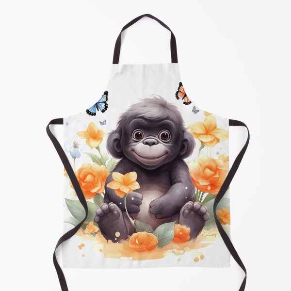 Artikelvorschau, Gorilla Animal Clipart, African Animal, Safari Fauna Art, African Mammal, Savannah Wildlife, African Species, Wild entworfen und verkauft von CoolorPaint.