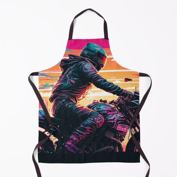 Item preview, Synthwave Retrowave Vaporwave Chillwave Outrun Biker designed and sold by Nightarcade.