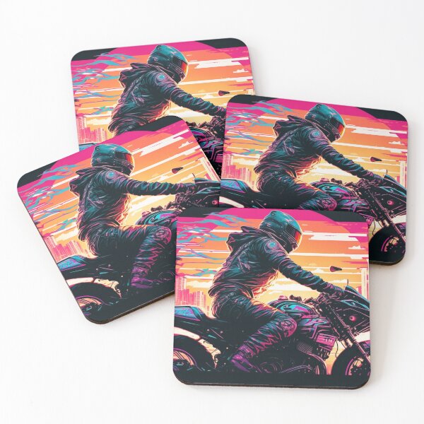 Item preview, Synthwave Retrowave Vaporwave Chillwave Outrun Biker designed and sold by Nightarcade.