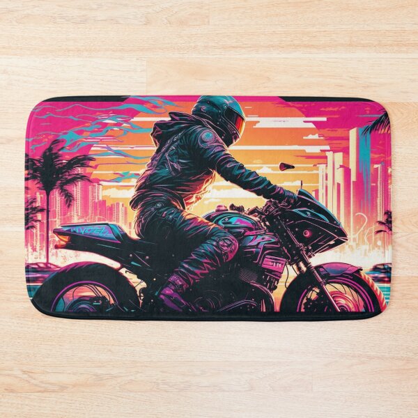 Item preview, Synthwave Retrowave Vaporwave Chillwave Outrun Biker designed and sold by Nightarcade.