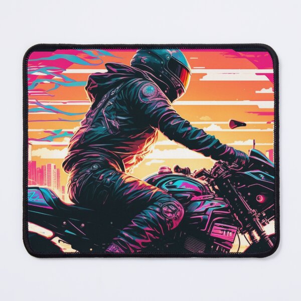 Item preview, Synthwave Retrowave Vaporwave Chillwave Outrun Biker designed and sold by Nightarcade.