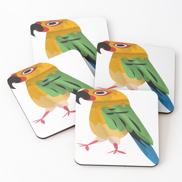 Item preview, Green winged brown parrots take leisurely walk designed and sold by KovaRatke117.