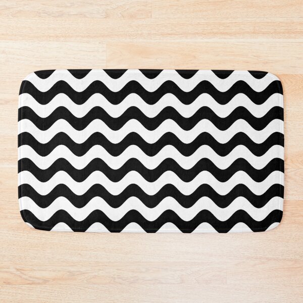 Item preview, Black And White Wavy Pattern designed and sold by TheArtism.