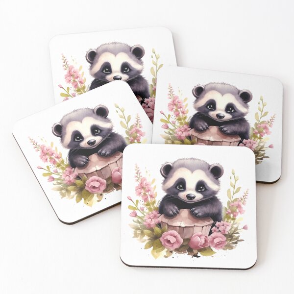 Item preview, Badger Animal Clipart, North America Animal, American Fauna Art, American Mammal, Wildlife Species, Watercolor Graphic designed and sold by CoolorPaint.
