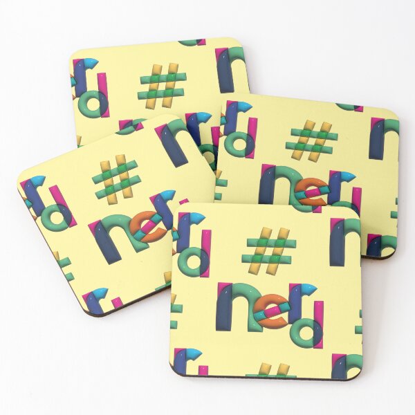 Item preview, Nerd, modern 3D letters with hashtag designed and sold by utaart.