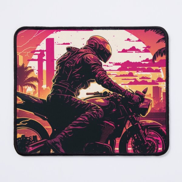 Item preview, Synthwave Retrowave Vaporwave Chillwave Outrun Biker designed and sold by Nightarcade.