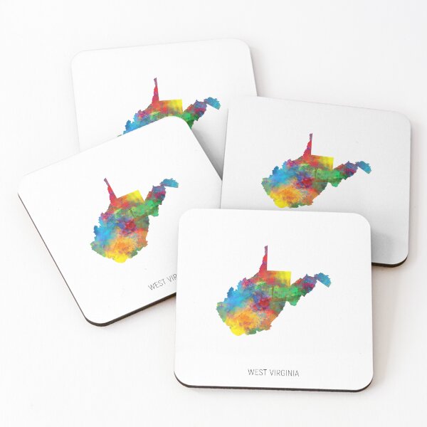 Item preview, West Virginia Watercolor Map designed and sold by ArtPrints.