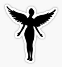 Nirvana In Utero Black Outline Cobain Shirt Sticker