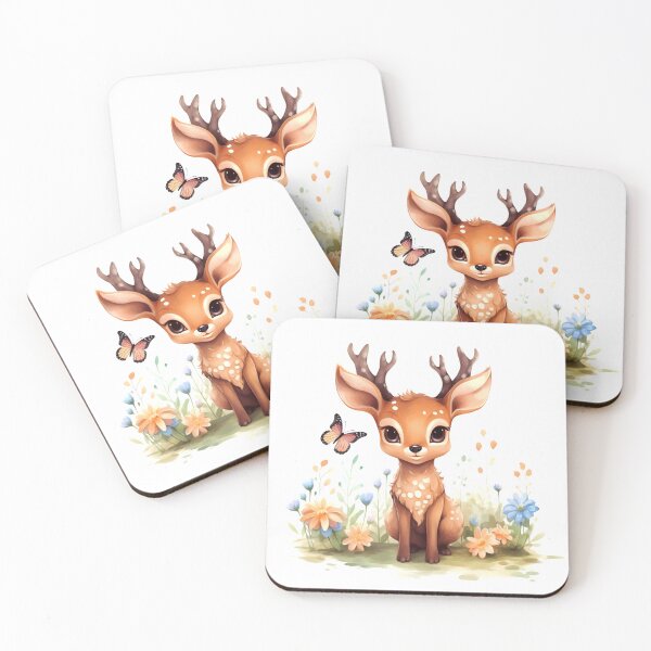 Item preview, Deer Animal Clipart, North America Animal, American Fauna Art, American Mammal, Wildlife Species, Watercolor Graphic designed and sold by CoolorPaint.