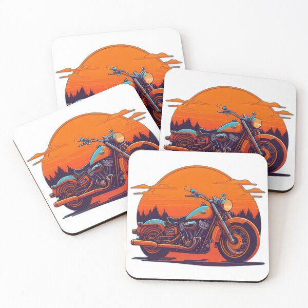 Item preview, Motorcycle and Sunset designed and sold by Alahchin Art.