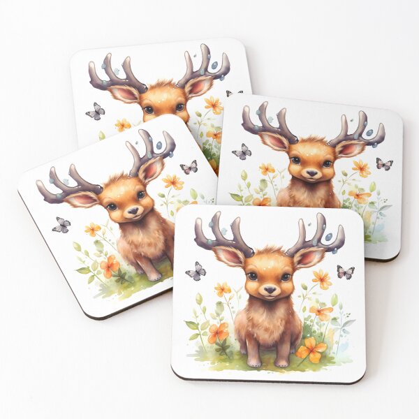 Item preview, Elk Animal Clipart, North America Animal, American Fauna Art, American Mammal, Wildlife Species, Watercolor Graphic designed and sold by CoolorPaint.