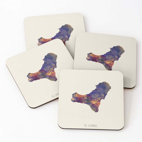 Item preview, El Hierro Watercolor Map designed and sold by ArtPrints.