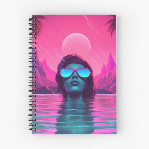 Item preview, Vaporwave Chillwave Neon Woman Chilling designed and sold by Nightarcade.