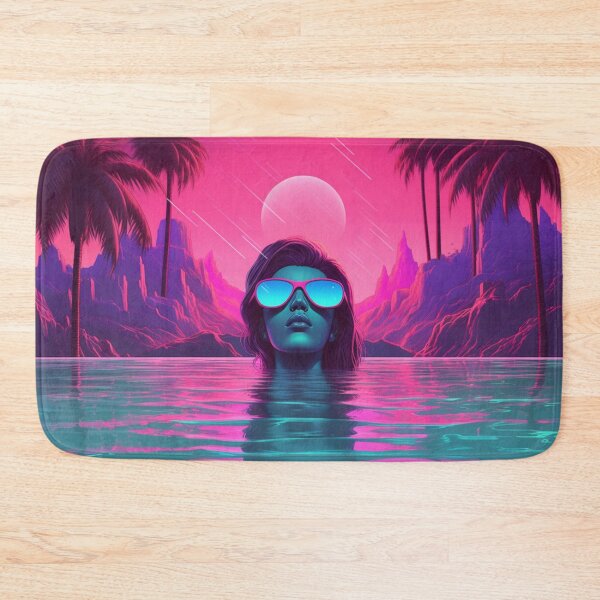 Item preview, Vaporwave Chillwave Neon Woman Chilling designed and sold by Nightarcade.