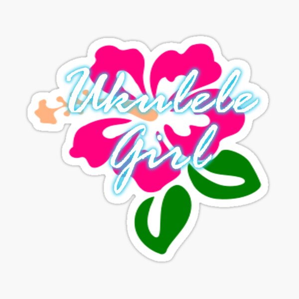 "Ukulele Girl Shirt" Sticker by Royanne1320 Redbubble