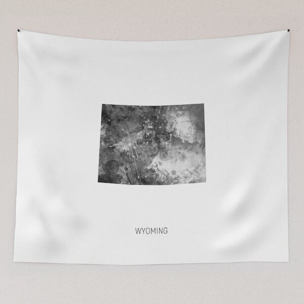 Item preview, Wyoming Watercolor Map designed and sold by ArtPrints.