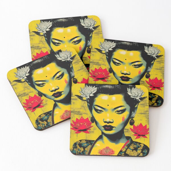 Item preview, [AI Art] Nonexistent Asian woman with lotus flowers  designed and sold by Sissle.