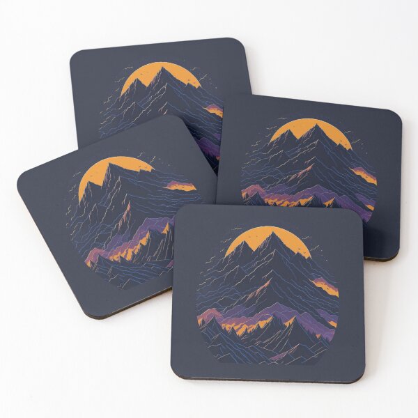 Item preview, Mountains at sunset designed and sold by ArtCraftLab.
