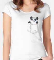 Pocket Panda Women's Fitted Scoop T-Shirt