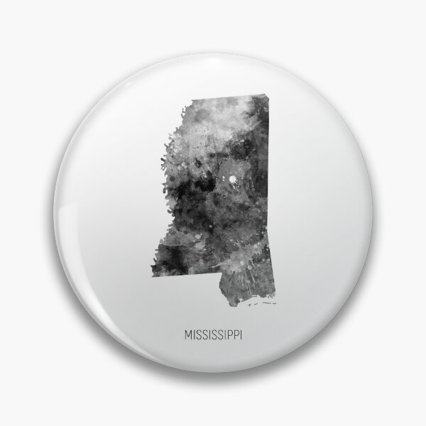Artikelvorschau, Mississippi Watercolor Map entworfen und verkauft von ArtPrints.