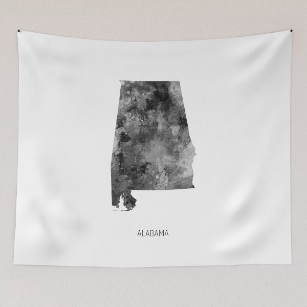 Item preview, Alabama Watercolor Map designed and sold by ArtPrints.